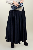 SELENA EKO-KŮŽE - dlouhá zvonová splývavá sukně z materiálu evokujícího kůži s progumičkovaným vysokým pasem