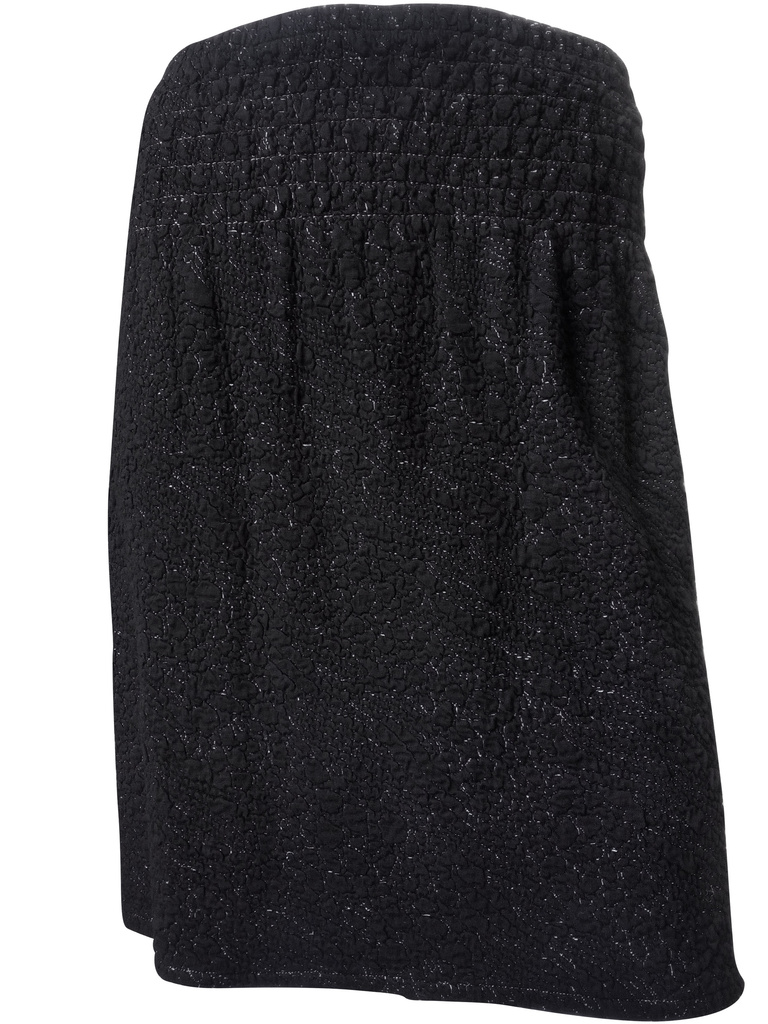  MARCO - teplá krátká sukně nad kolena z dutinového úpletu s vygumičkovaným pasem